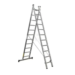 ESCADA DUPLA DE ALUMINIO C/ CORDA LIT PROFI 3.5+3.5 MT