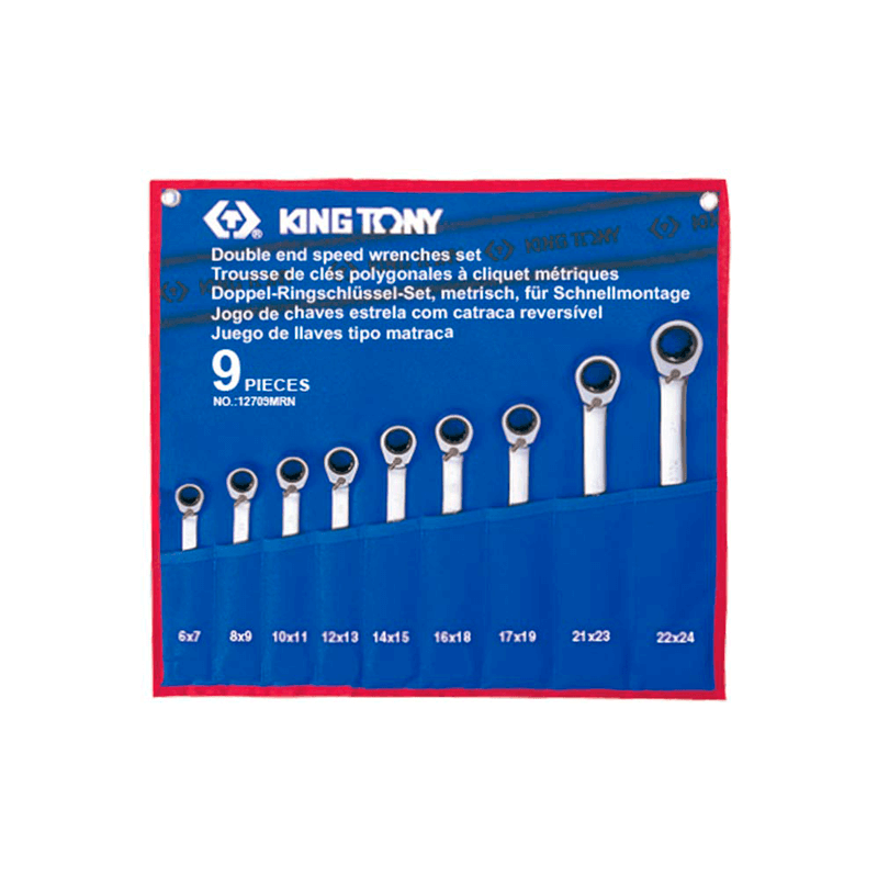jogo de chaves luneta com roquete 6 un king tony 1