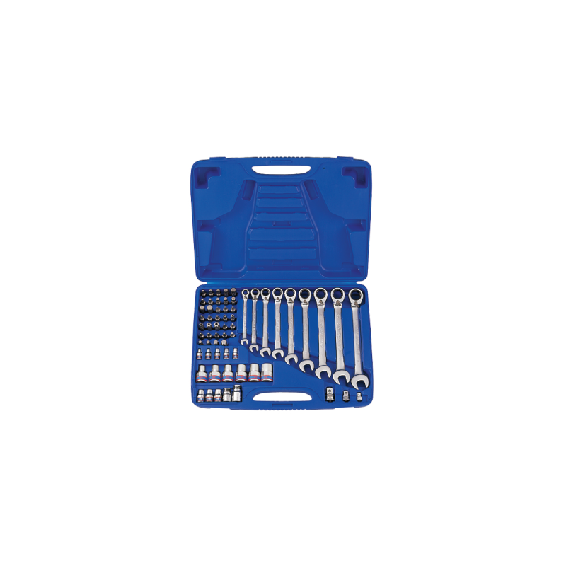 jogo de chaves rapidas com roquete e chaves de caixa torx 62 un 91262mr king tony 1