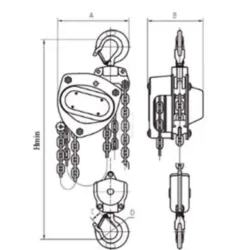 DIFERENCIAL DE CORRENTE MANUAL INOX 2 T JAGUAR