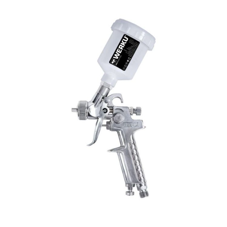 PISTOLA DE PINTAR C COPO SUPERIOR 125ML WERKU (3)