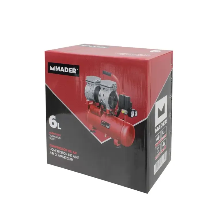 COMPRESSOR SILENCIOSO MONOBLOCO 6L 0.75HP MADER
