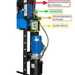 PRENSA ELECTRO-HIDRÁULICA COM HID. AMOVÍVEL 30 TON