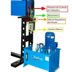 PRENSA ELECTRO-HIDRÁULICA COM HID. AMOVÍVEL 50 TON