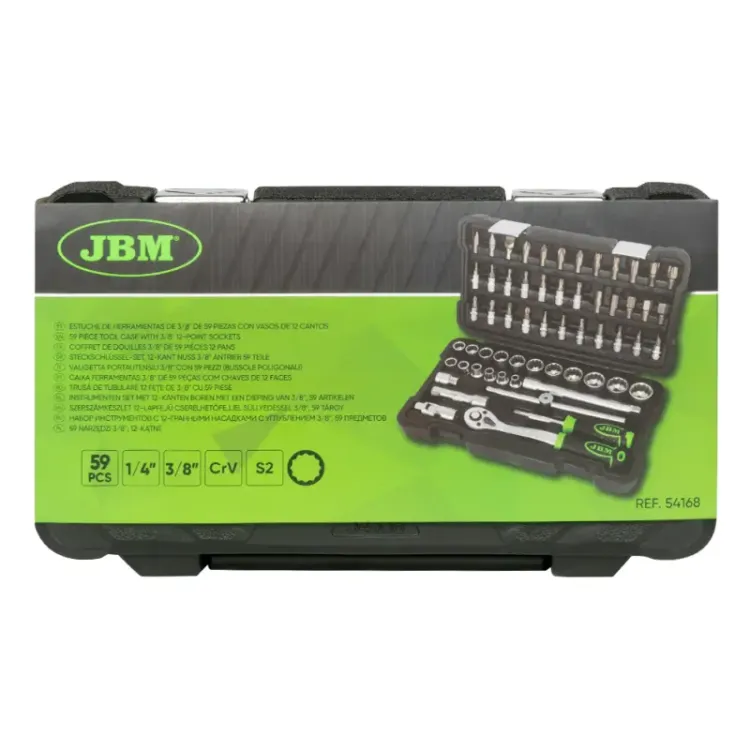 Mala de Ferramentas 3/8" JBM 59 Peças 12 Faces