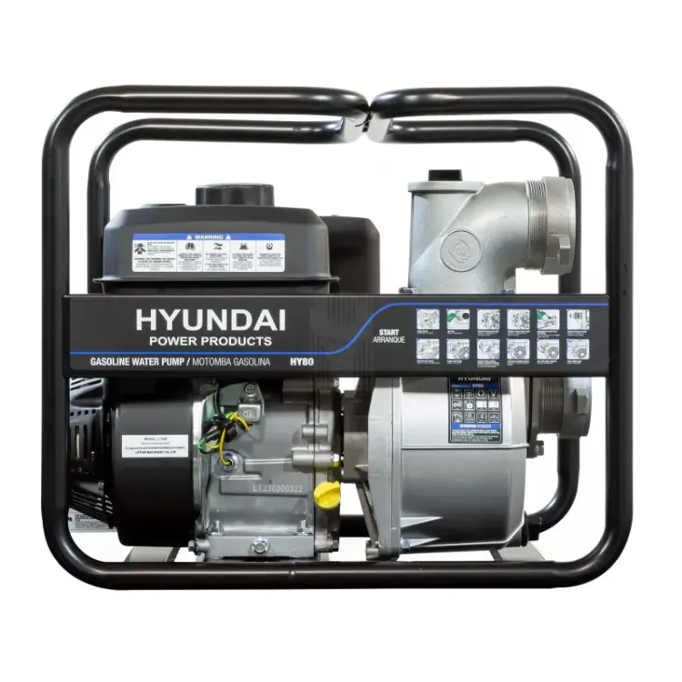 MOTOBOMBA A GASOLINA PARA ÁGUAS LIMPAS HY80 HYUNDAI