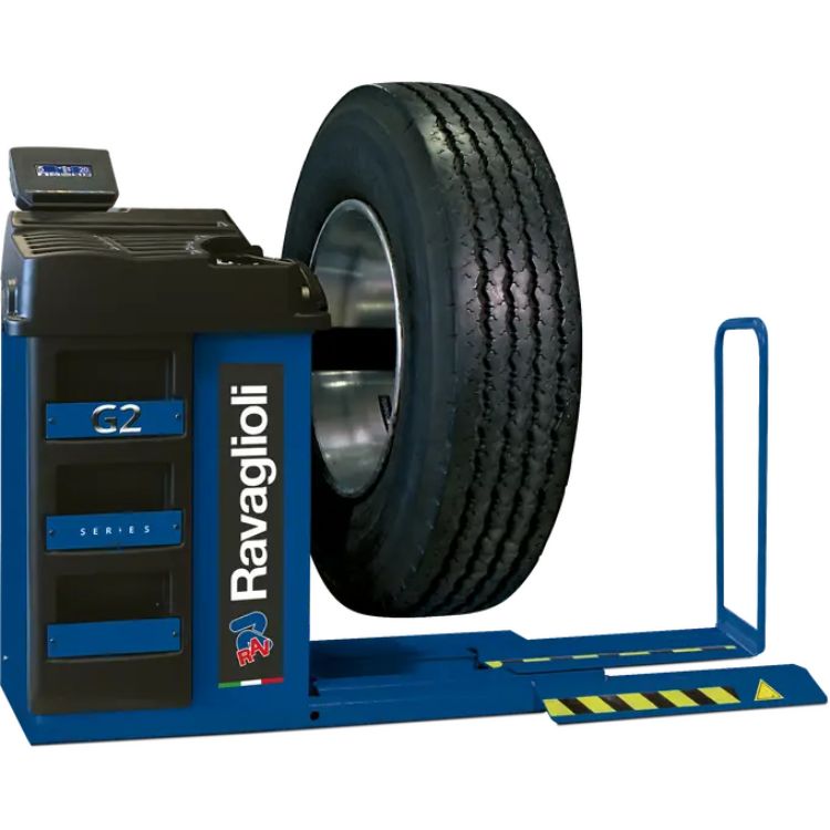 Equilibradora de Rodas Profissional RAVAGLIOLI para Veículos Pesados 230V 200kg