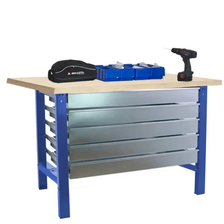 BANCADA DE TRABALHO BT6 MDF 5BOX 1200X750 MM AZUL