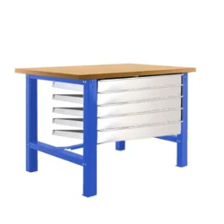 BANCADA DE TRABALHO BT6 MDF 5BOX 1200X750 MM AZUL
