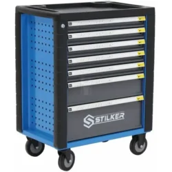 Carro de Ferramentas Vazio STILKER 7 Gavetas Azul/Preto