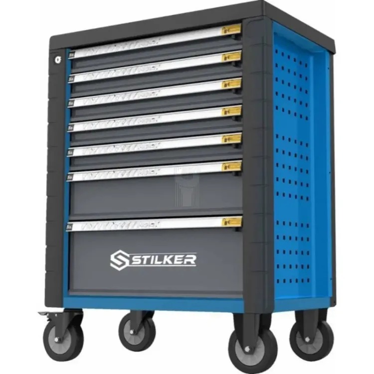 CARRO FERRAMENTAS VAZIO 7 GAVETAS AZUL/PRETO