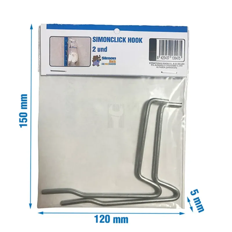 CONJ. DE 2 GANCHOS P/ PAINEL PERFURADO SIMONRACK