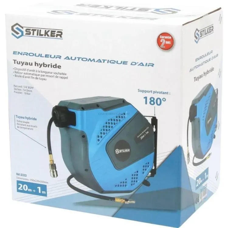Enrolador de Ar Comprimido Giratório STILKER 10 Bar 20+1 Metros