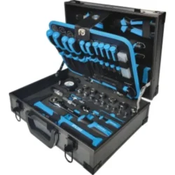 Mala de Ferramentas 112 Peças STILKER 1/4" - 1/2" Azul/Preto