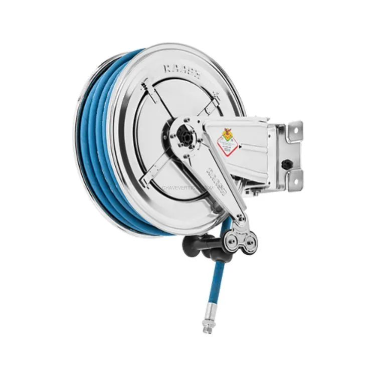 Enrolador de Mangueira Higiénica Inox RAASM 18m 200 bar