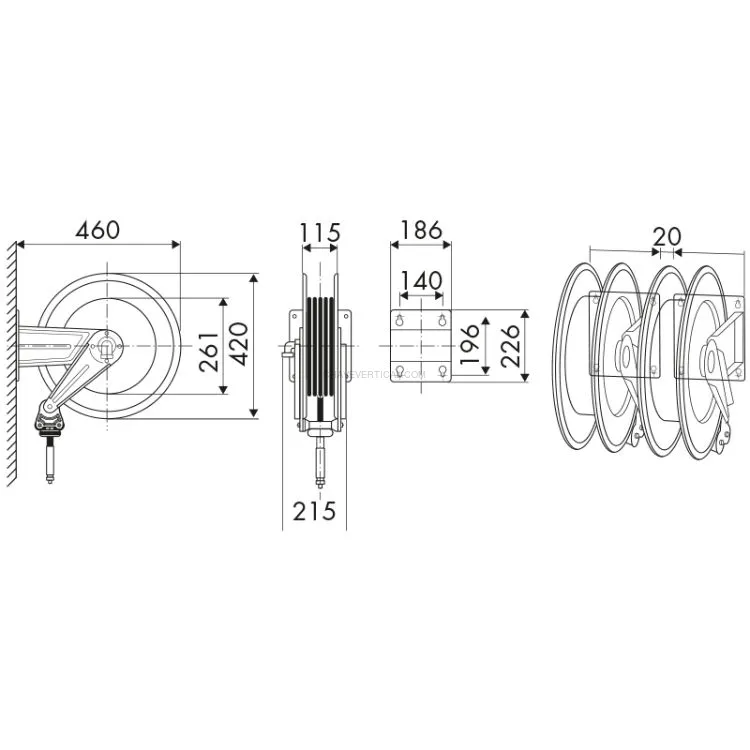 ENROLADORES MASSA C/ MANGUEIRA 18M RAASM
