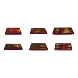 Conjunto 6 Módulos Ferramenta Isolada KROFTOOLS 1000V VDE IEC60900