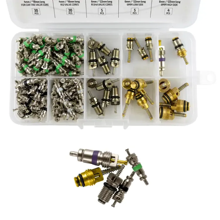 CONJUNTO DE VÁLVULAS P AR CONDICIONADO 134 PEÇAS JBM (2)