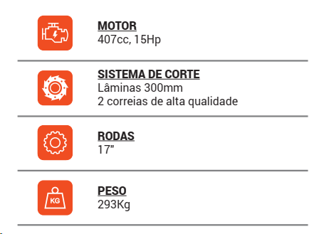 BIOTRITURADOR A GASOLINA 407CC 15Hp KAWAPOWER