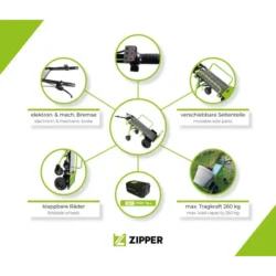 Carrinho Elétrico ZIPPER ET260 40V 260kg 5h Autonomia