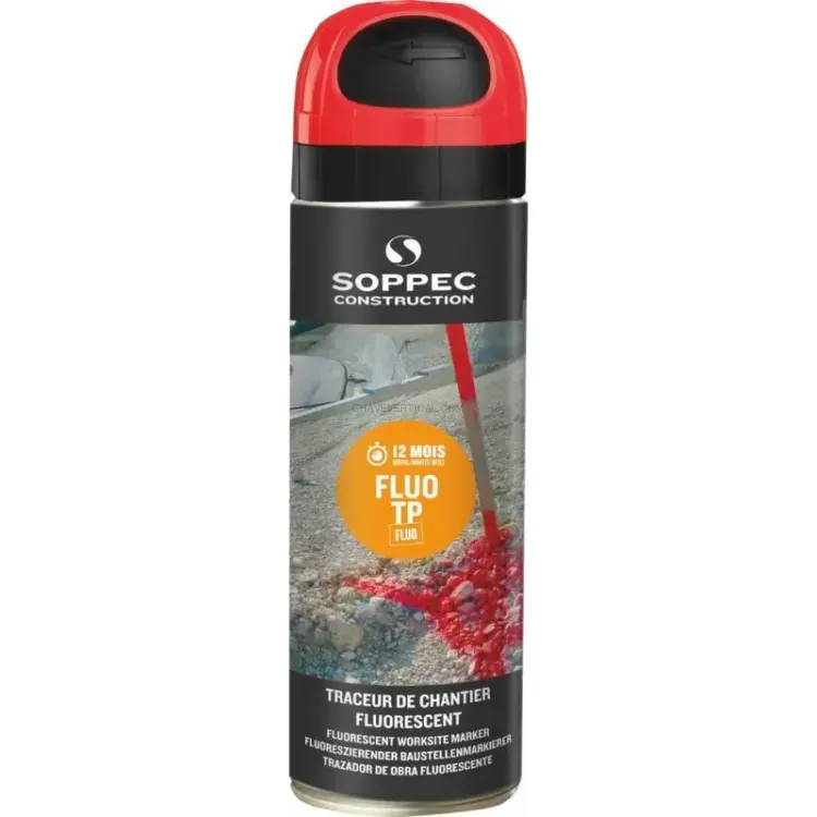 PINTURA MARCADORA DE OBRA VERMELHO FLUORESCENTE 12 M 500 ML
