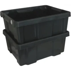 Caixote de Arrumação Reforçado EDA Cinzento 20L 433x342x172mm