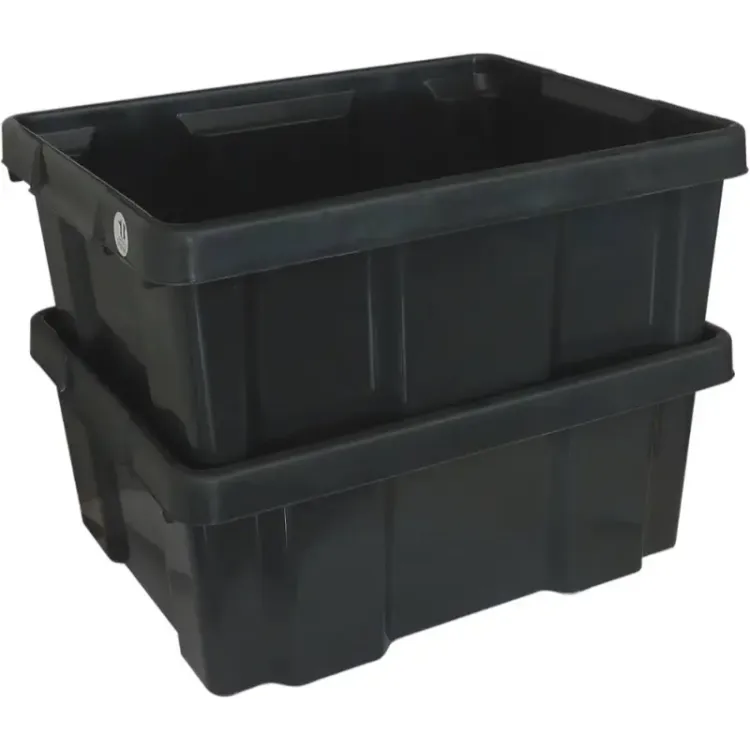 Caixote de Arrumação Reforçado EDA Cinzento 20L 433x342x172mm