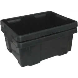 Caixote de Arrumação Reforçado EDA Cinzento 20L 433x342x172mm