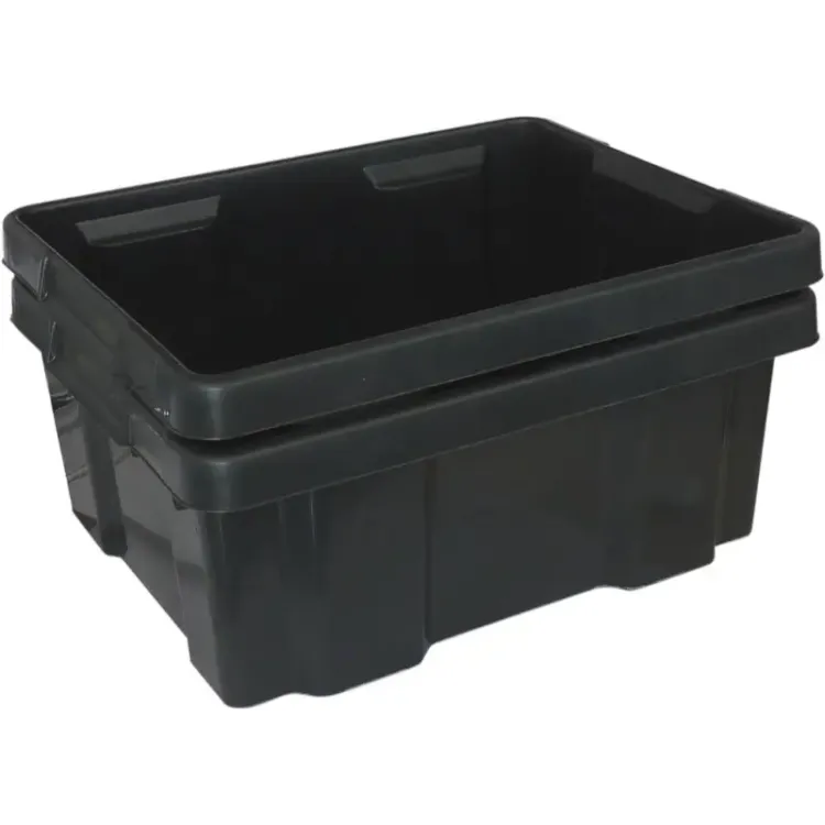 Caixote de Arrumação Reforçado EDA Cinzento 20L 433x342x172mm