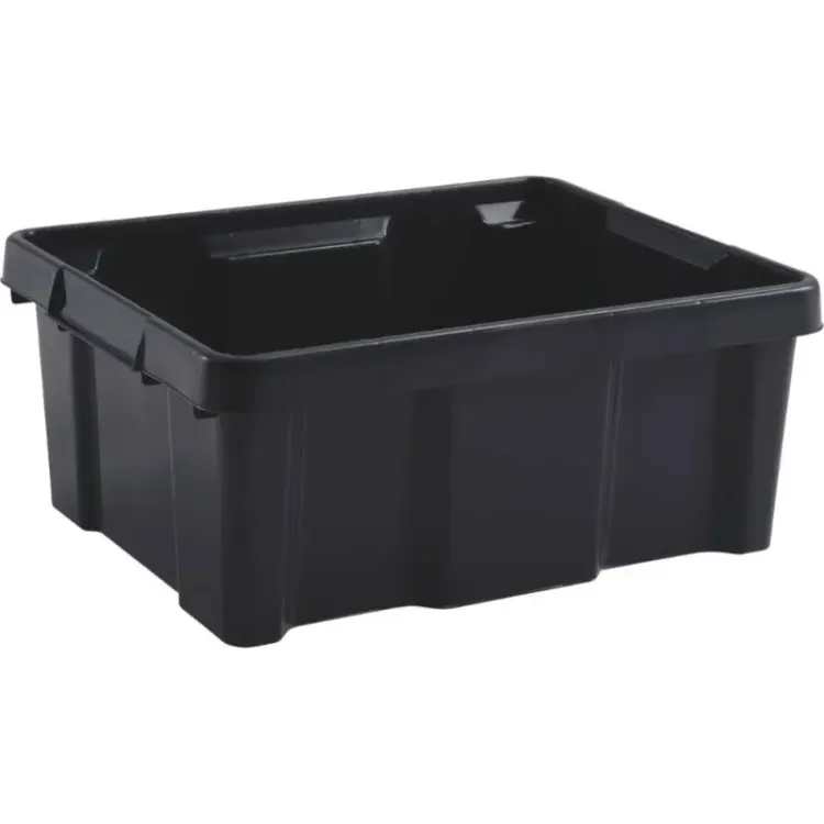 Caixote de Arrumação Reforçado EDA Cinzento 20L 433x342x172mm