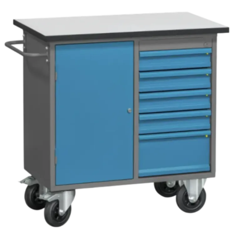 Carro para Ferramentas ND 4 Gavetas e Armário 200kg 1050x650x1050mm
