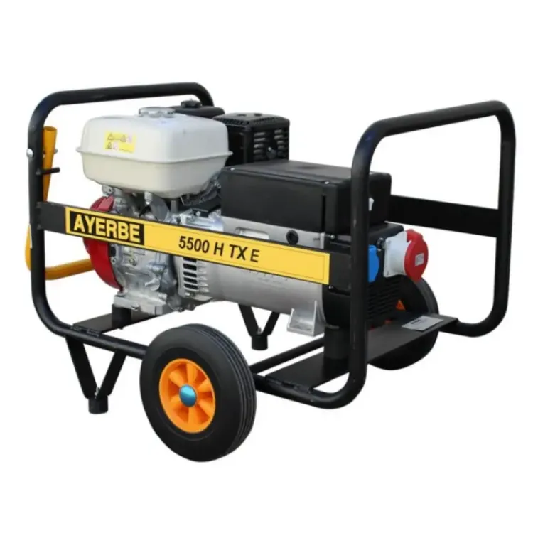 Gerador a Gasolina AYERBE 5500 H TX 400V/230V 5.5KVA Arranque Elétrico