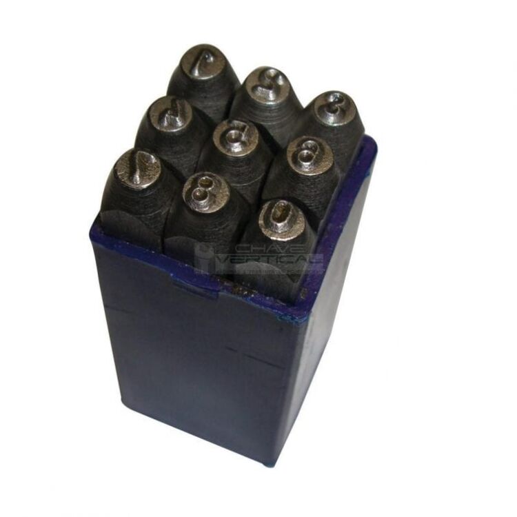 Jogo de Estampagem em Aço HOLZMANN 9 Peças 3mm 55-60 HRC