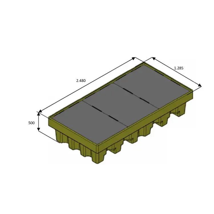 Tina galvanizada ND 2 depósitos 1000L 3800kg