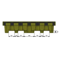 Tina galvanizada ND 2 depósitos 1000L 3800kg