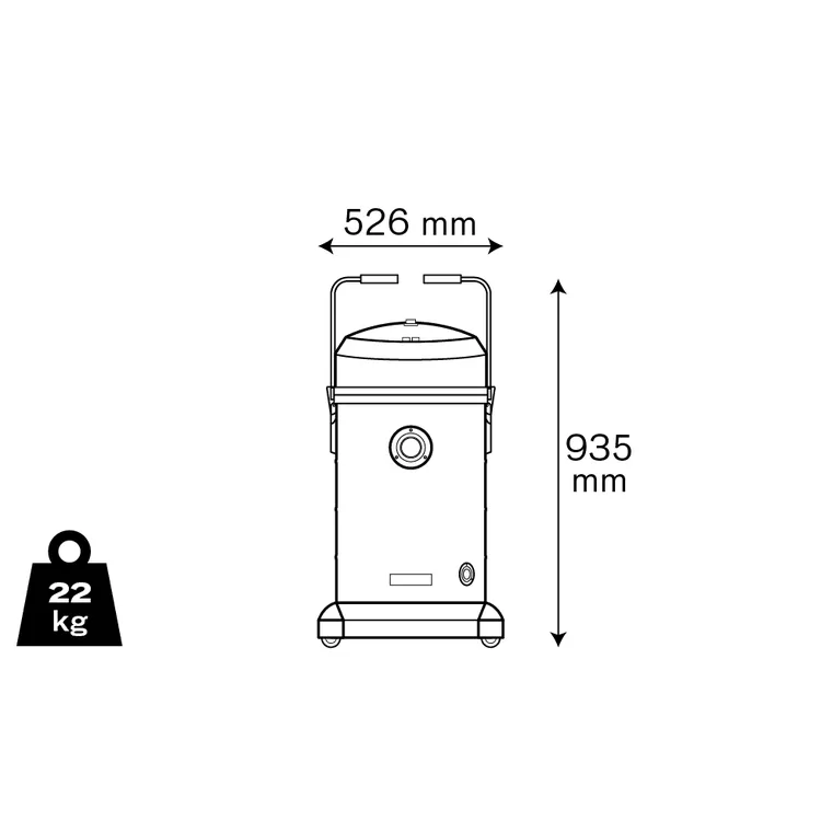 ASPIRADOR SOLIDOS E LIQUIDOS 2x1200W/75LTS VITO