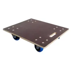 BASE MADEIRA ANTI-DERRAPANTE COM RODAS