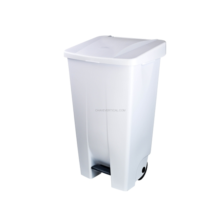 Caixote de Lixo com Pedal ND Branco 120L