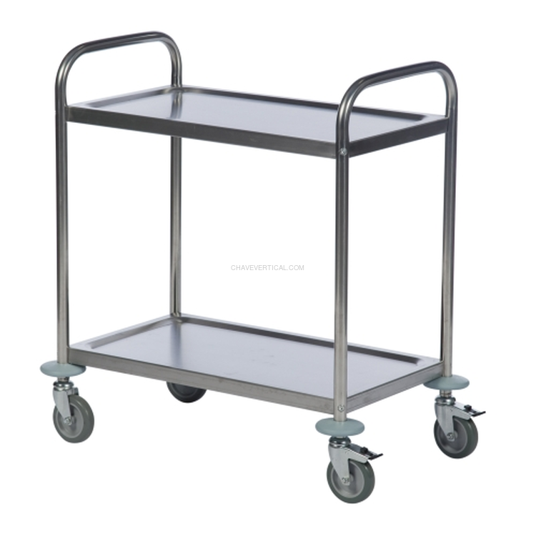 CARRINHO 2 PRATELEIRAS 710x400 INOX ND CARRINHO 2 PRATELEIRAS 710x400 INOX ND