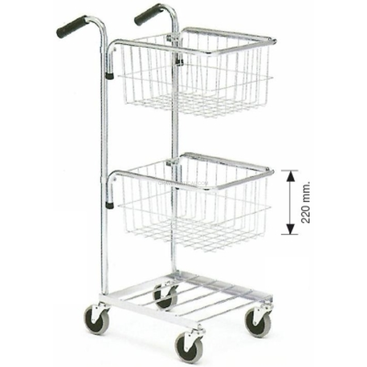 Carrinho com 2 Cestos ND 45kg 1065x360x650mm
