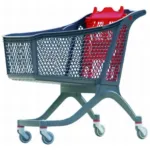 CARRINHO SUPERMERCADO PVC 165 LTS