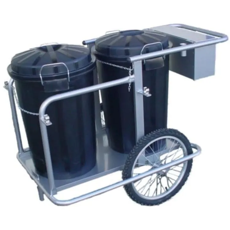 CARRO COM 2 CONTENTORES LIXO