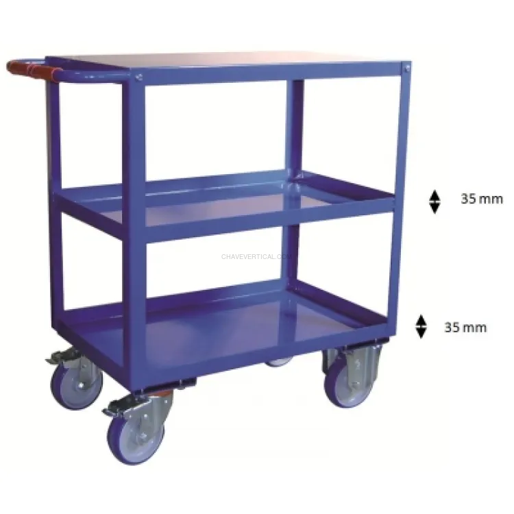 Carro de Ferramentas de 3 Prateleiras ND 350kg