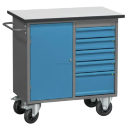 Carro para Ferramentas ND 4 Gavetas e Armário 200kg 1050x650x1050mm