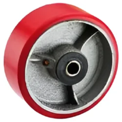 RODA TRASEIRA PU VERMELHO Ø180X50MM POWERED