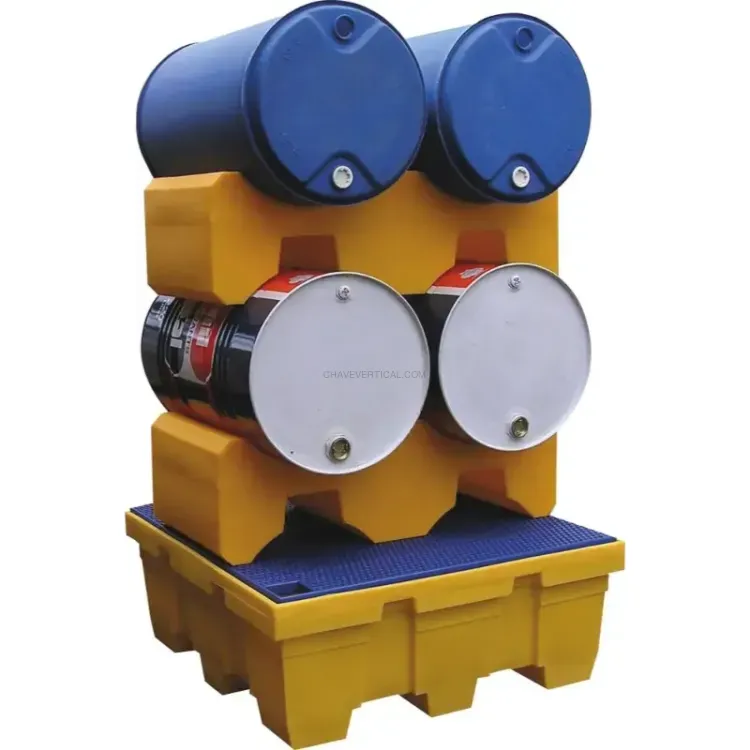 SUPORTE EMPILHÁVEL 100% PE P/ 2 BARRIS DE 200L DRAKKAR