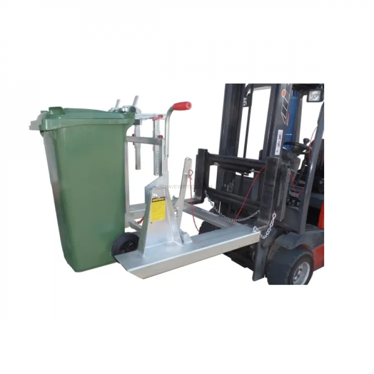 Suporte Virador de Caixotes de Lixo ND 250kg 120-240L Manual