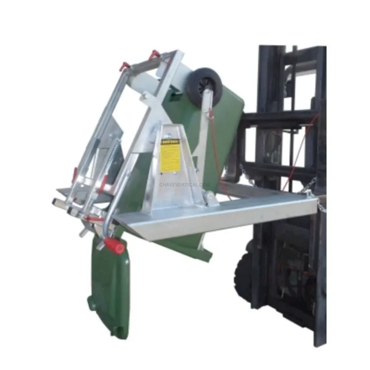 Suporte Virador de Caixotes de Lixo ND 250kg 120-240L Manual