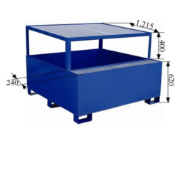 Tina Galvanizada com Suporte 1000L ND 1460x1460x1090mm