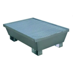 Tina Galvanizada para 2 Bidões ND 220L 600kg 1200x800x365mm